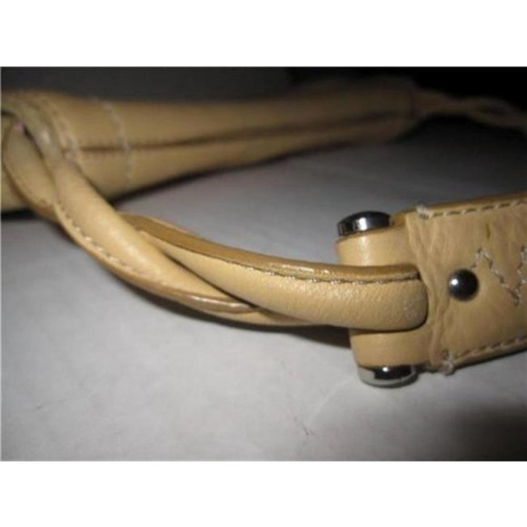 *Cole Haan Tan Sand Beige Leather Petite Envelope Satchel Shoulder Bag - Picture 4 of 8